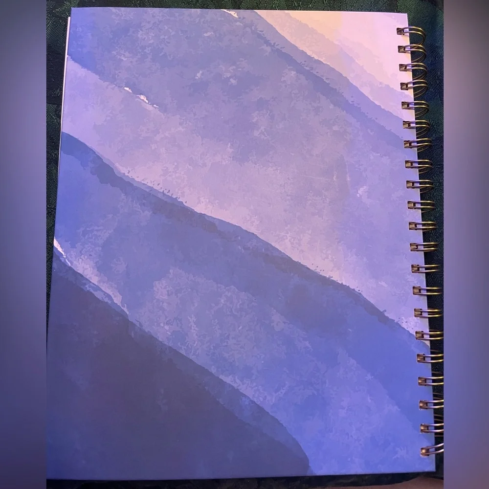 Hardcover Large 2026 Organizational Planner, Monthly and Weekly, Blue Watercolor